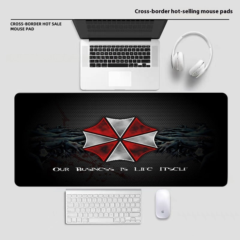 Tapis de souris gaming XXL BoxShop, design 2, sur bureau gamer