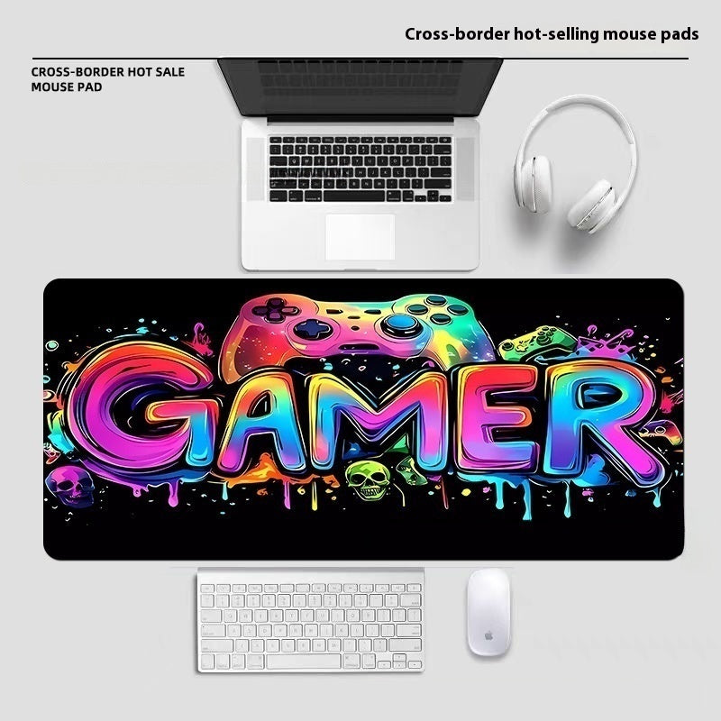 Tapis de souris gaming XXL BoxShop, design 6, setup gaming complet