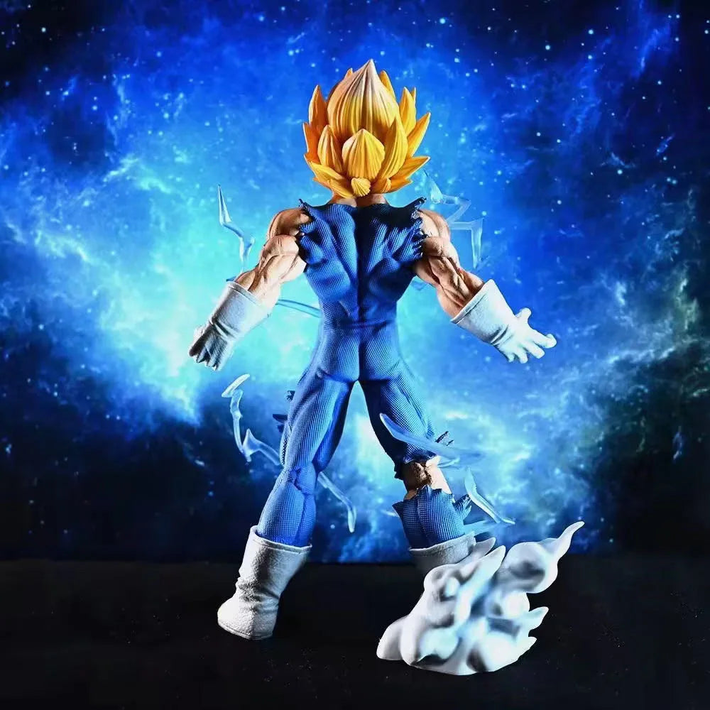 Figurine Majin Vegeta Dragon Ball Z, gros plan sur le regard