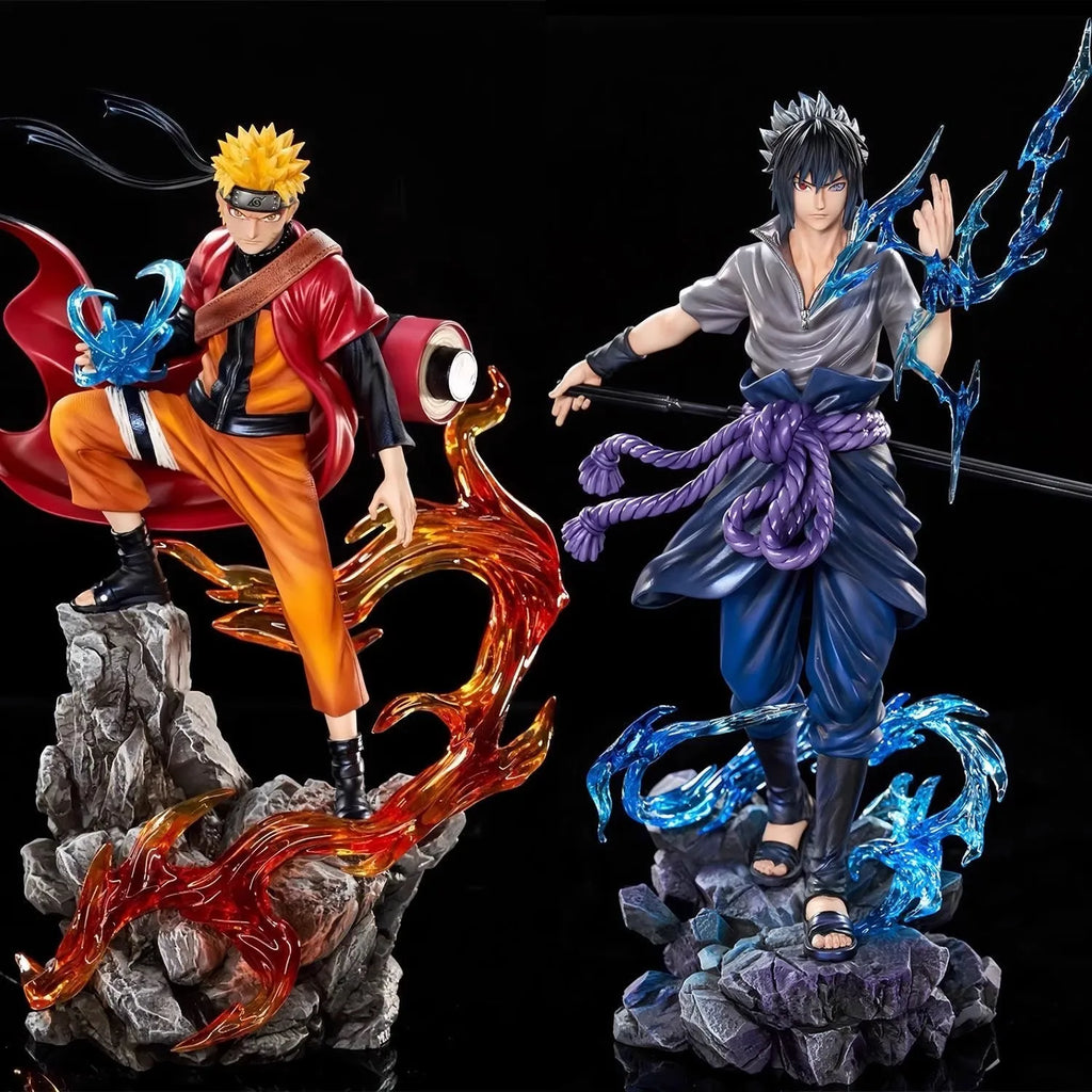 Figurine Naruto et Sasuke, détail de la peinture premium