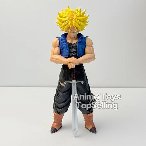 Statue collector Future Trunks Dragon Ball Z avec épée, vue de profil