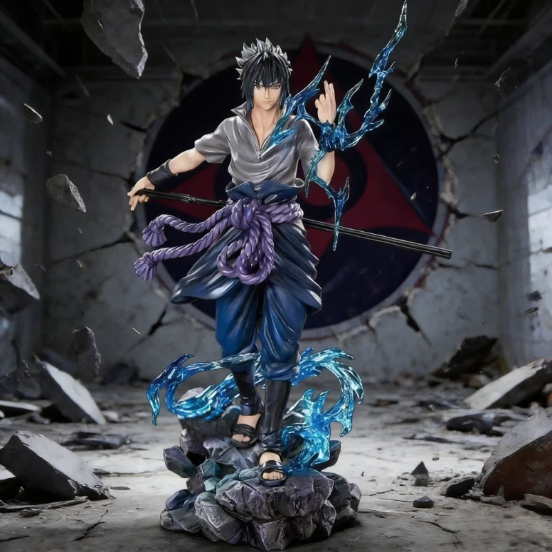 Figurine Naruto et Sasuke 23cm édition statue, vue de face