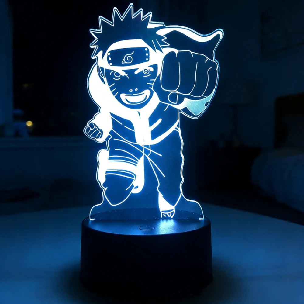 Veilleuse LED 3D Itachi Uchiha, base acrylique transparente