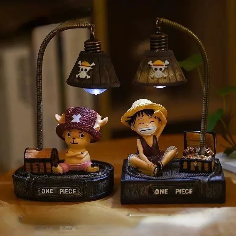 Veilleuse LED 3D One Piece, sur bureau la nuit