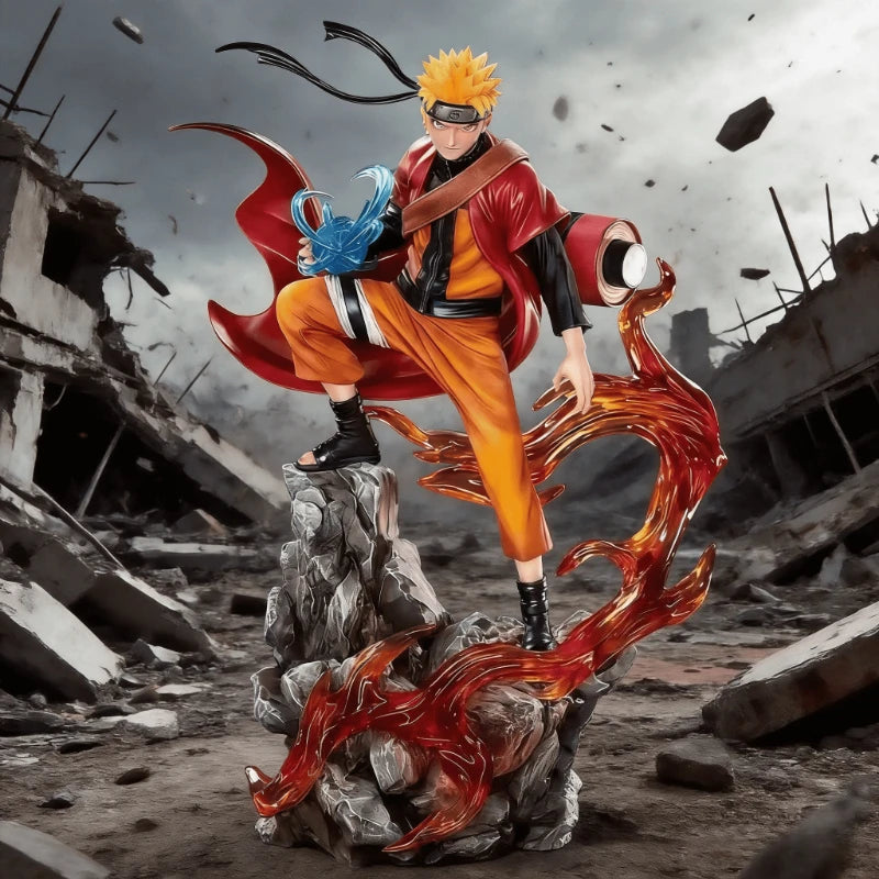 Figurine Naruto et Sasuke, emballage collector