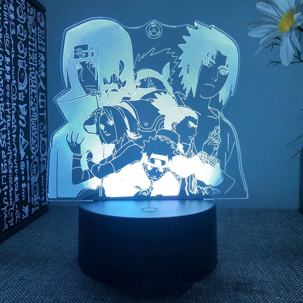 Veilleuse LED 3D Itachi Uchiha, coloris rouge Sharingan