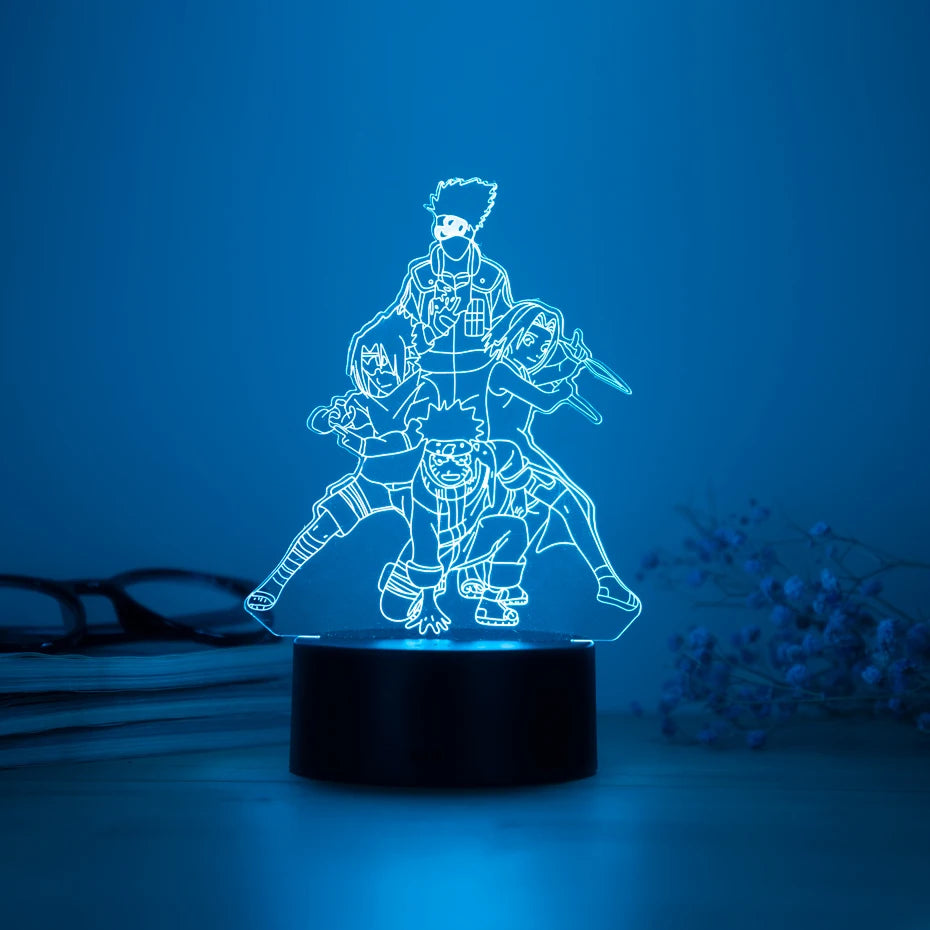 Veilleuse LED 3D Itachi Uchiha, idée cadeau fan manga