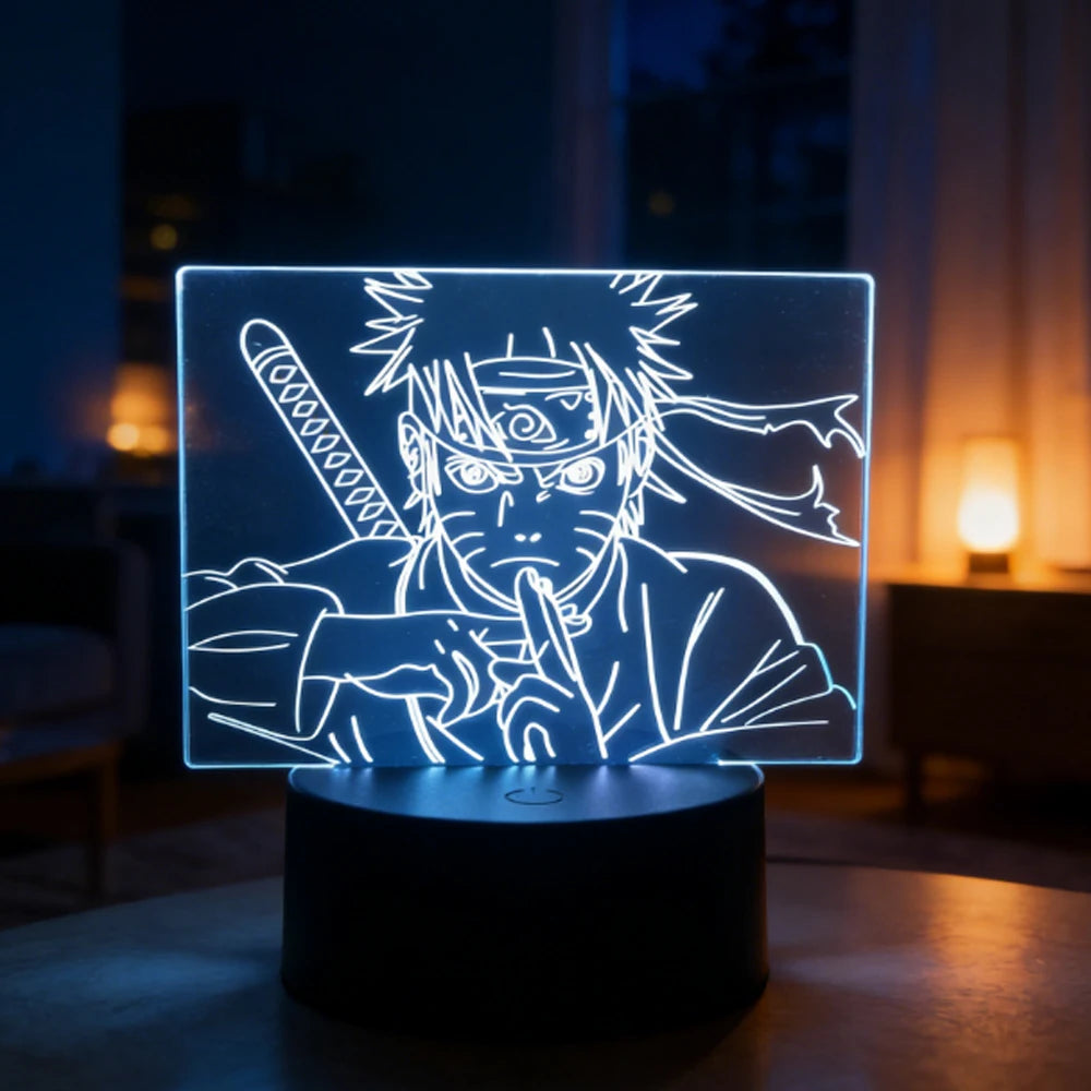Veilleuse LED 3D Itachi Uchiha, coloris vert