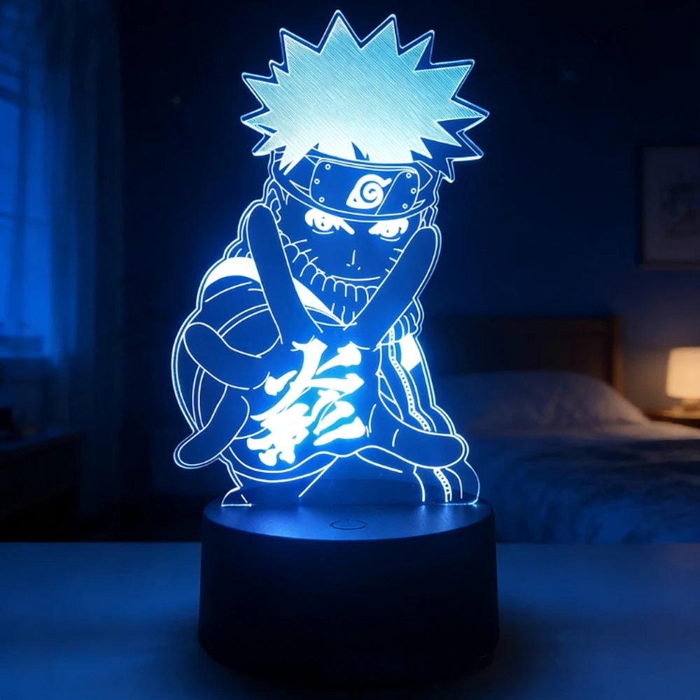 Veilleuse LED 3D Itachi Uchiha, coloris jaune