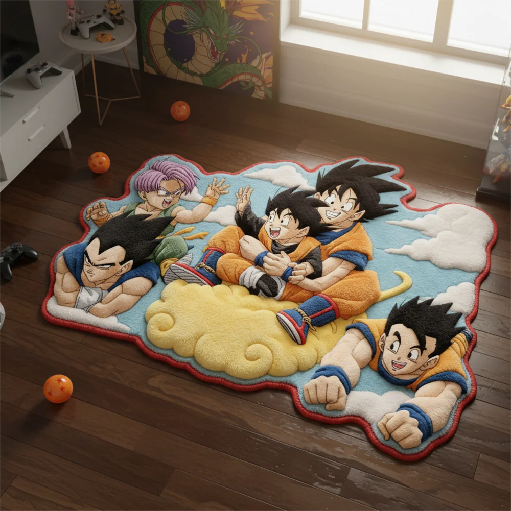 Tapis Anime Dragon Ball Z – Son Family & Vegeta Family
