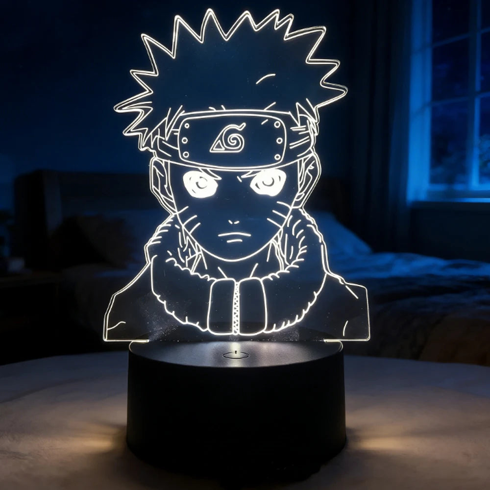 Veilleuse LED 3D Itachi Uchiha, coloris orange
