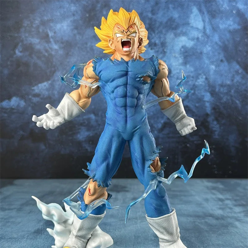 Figurine Majin Vegeta Dragon Ball Z, posée sur son socle