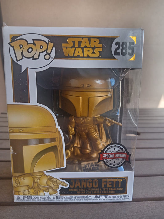 Funko Pop Star Wars – Jango Fett Gold Chrome #285 | Special Edition