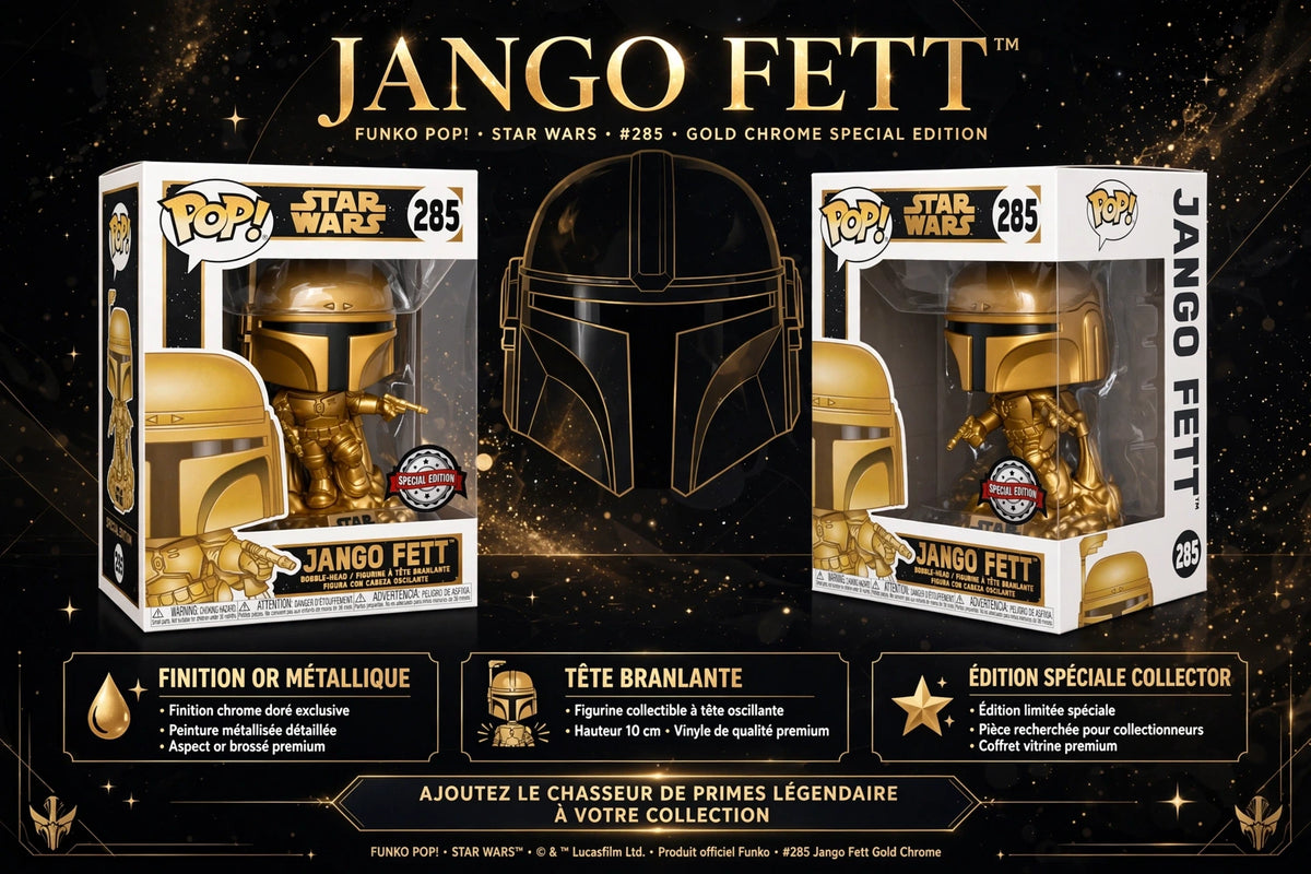 Funko Pop Star Wars – Jango Fett Gold Chrome #285 | Special Edition