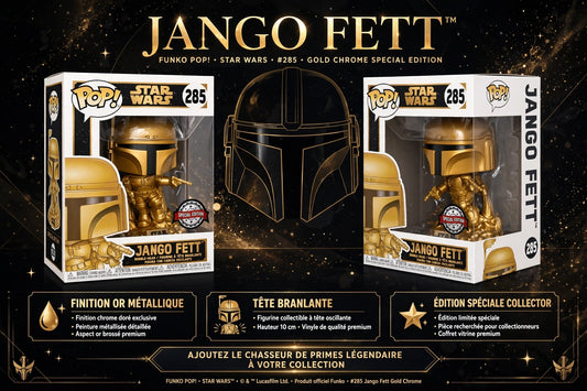 Funko Pop Star Wars – Jango Fett Gold Chrome #285 | Special Edition
