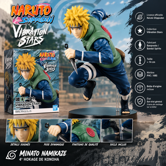 Figurine Naruto Vibration Stars — Namikaze Minato | Bandai