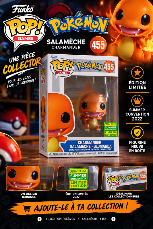 Funko POP! Pokémon – Salamèche #455 | Summer Convention 2022 Limited Edition