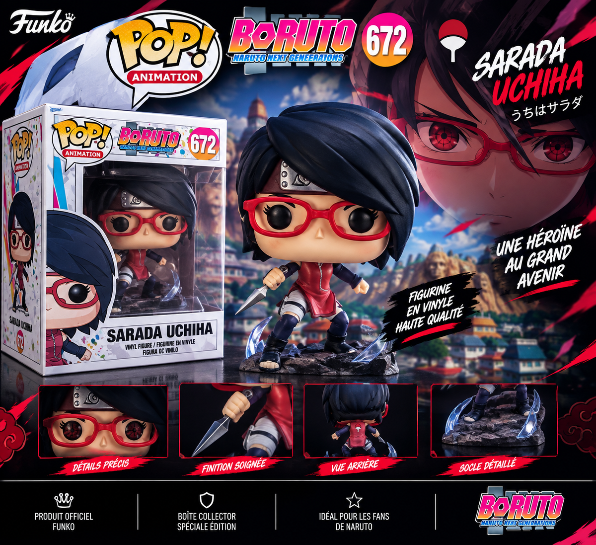 Funko Pop! Sarada Uchiha #672 – Boruto: Naruto Next Generations